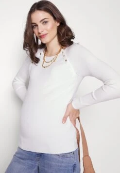 NURSING - BUTTON OPENING - Strickpullover - White -Anna Field 4b78fcc94aeb475a964819c45a823428