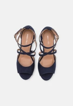 Anna Field Plateausandalette - Dark Blue -Anna Field 4fa3da29e73a46c2aca5981f62ee3a6c