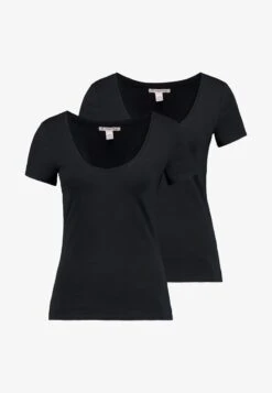 Anna Field 2 PACK - T-Shirt Basic - Black -Anna Field 626abfe4c856419c8d89299736aecf07