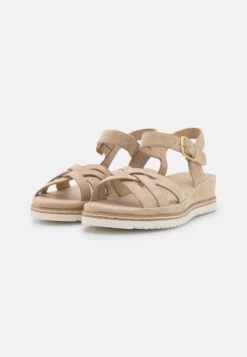 Anna Field LEATHER - Keilsandalette - Beige -Anna Field 8297b92a5b25491a8d627a8800e3ab2b