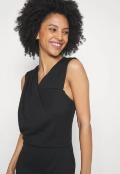 DRAPPED NECKLINE SMART BODYCON SLEEVELESS MINI DRESS - Jerseykleid - Black 11 DRAPPED NECKLINE SMART BODYCON SLEEVELESS MINI DRESS - Jerseykleid - Black -Anna Field 9f81155bf87843799042533d6c813969