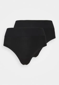 Anna Field 2PP HIGH WAIST THONG - String - Black -Anna Field ac60c9acfebe4964ac8a53e807d6f502
