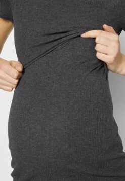 SHORT SLEEVES - Jerseykleid - Mottled Dark Grey -Anna Field e14d91824e05474587cb552a4f26da30