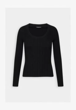 Anna Field BUTTON DETAIL - Strickpullover - Black -Anna Field eaf076f131244852be6d3727e436c0a3