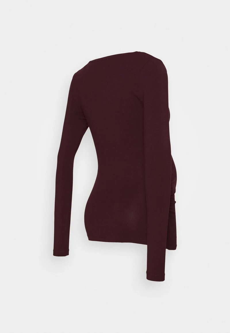 V NECK BASIC LONG SLEEVE TOP - Langarmshirt - Bordeaux 4 V NECK BASIC LONG SLEEVE TOP - Langarmshirt - Bordeaux – Bild 2